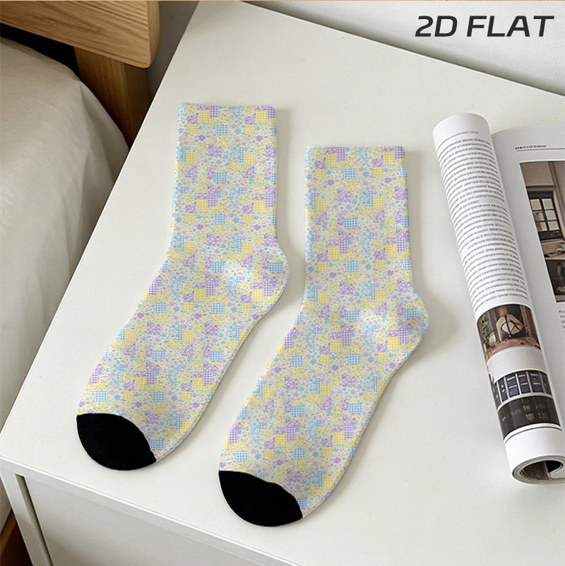 Men's All-Over Print Polyester Socks — detail view