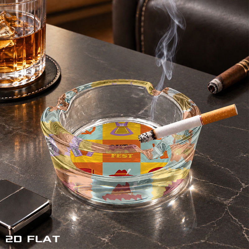 Custom Glass Ashtray — product view