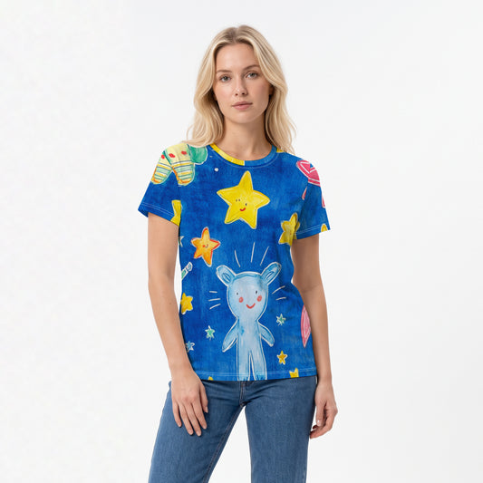 Women's All-Over Print Crew Neck T-Shirt