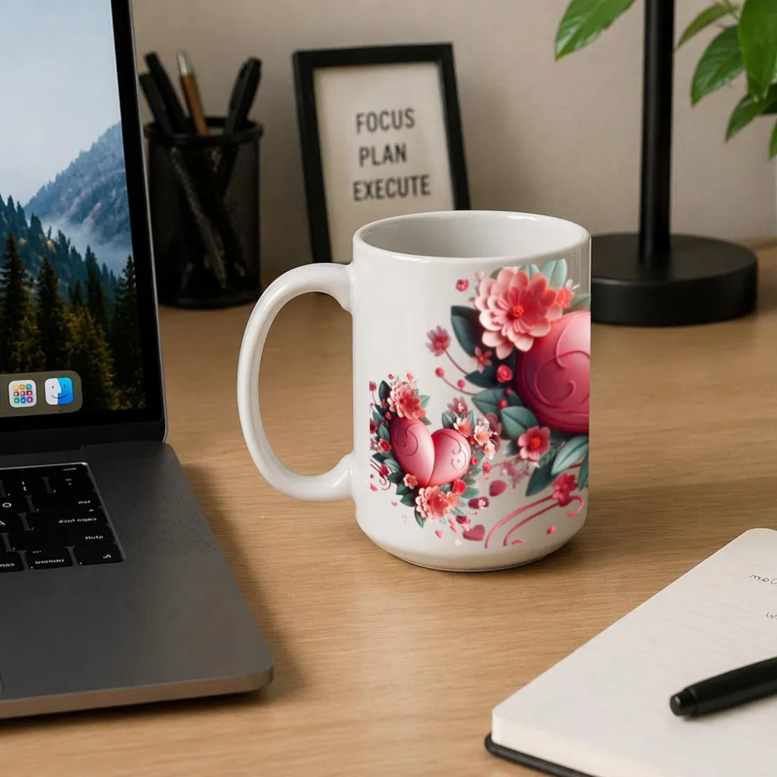 15 oz White Ceramic Mug - example print 1