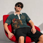 All-Over Print Men's Heavyweight Polyester Polo Shirt|210GSM - example print 1