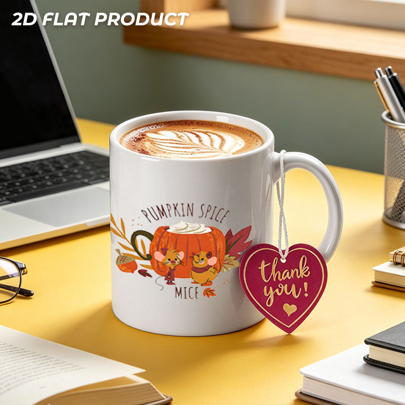 11 oz Ceramic Mug with Hang Tag - example print 1