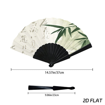 Single-Sided Folding Fan | Black Plastic Ribs - example print 3
