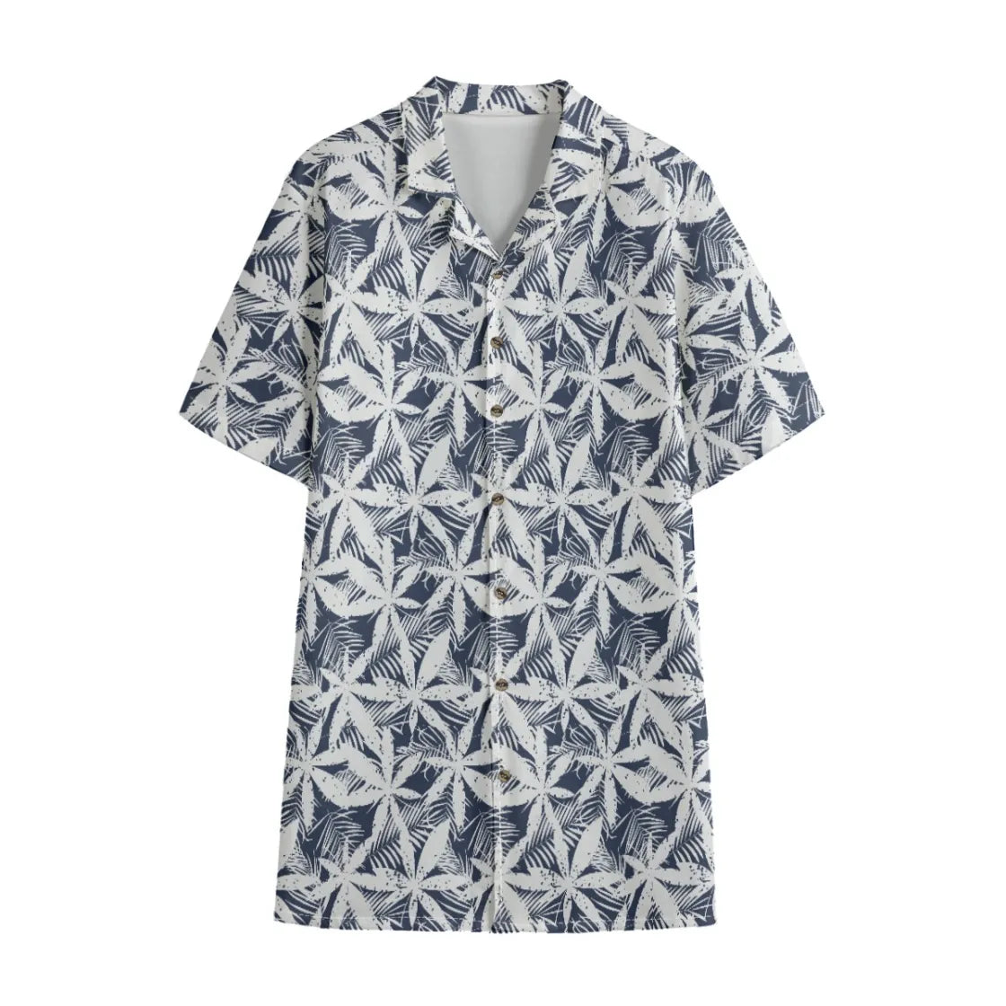All-Over Print Men's Hawaiian Shirt With Button Closure |115GSM Cotton poplin - example print 1