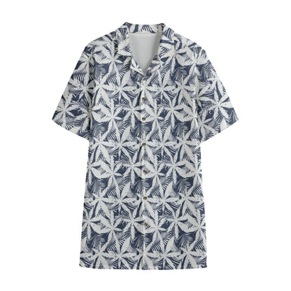 All-Over Print Men's Hawaiian Shirt With Button Closure |115GSM Cotton poplin - example print 1