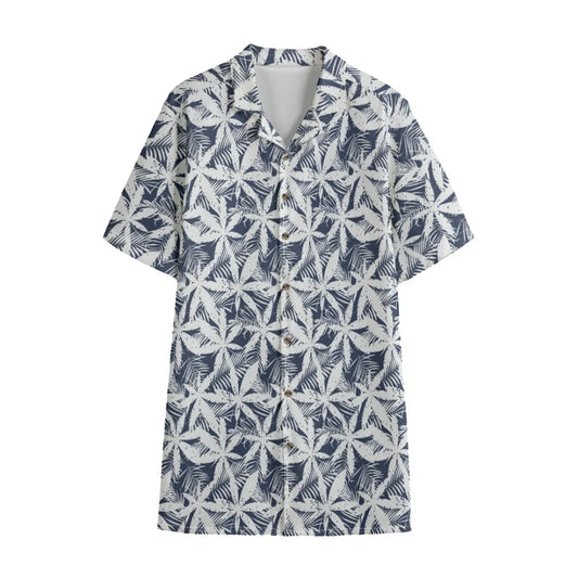 All-Over Print Men's Hawaiian Shirt With Button Closure |115GSM Cotton poplin - example print 1