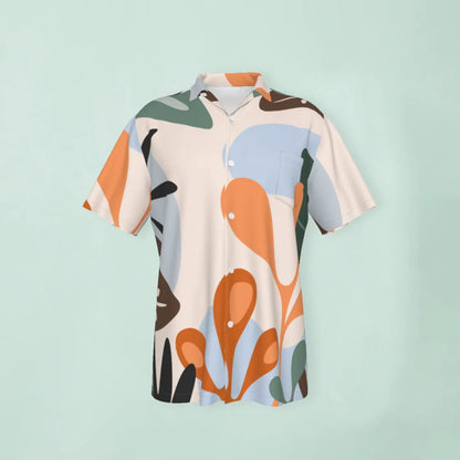 All-Over Print Men's Hawaiian Shirt With Pocket - example print 1