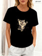 Women's Custom Cotton T-Shirt | Black & White — product view