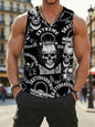 Men's All-Over Print Mesh V-Neck Tank Top | 140 GSM — product view