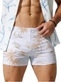 Men's Plus-Size All-Over Print Square-Cut Swim Trunks — product view