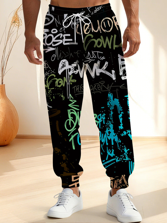 Men's Plus-Size All-Over Print Joggers | 220 GSM — product view