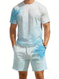 Men's All-Over Print Crew-Neck T-Shirt & Shorts Set — product view