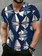 Men's All-Over Print Mesh V-Neck T-Shirt | 150 GSM — product view