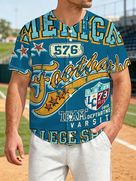 Men's All-Over Print Mesh Baseball Jersey | 140 GSM — product view