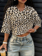 Women's All-Over Print Cropped Mesh V-Neck T-Shirt | 140 GSM — product view