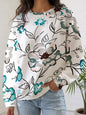 Women's Plus-Size All-Over Print Crew-Neck Sweatshirt | 180 GSM — product view