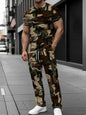 Men's All-Over Print Short-Sleeve Top & Trousers Set — product view