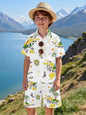 Boys' All-Over Print Shirt & Shorts Set | No Pockets — product view