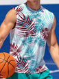 Men's All-Over Print Crew-Neck Tank Top | 140 GSM — product view
