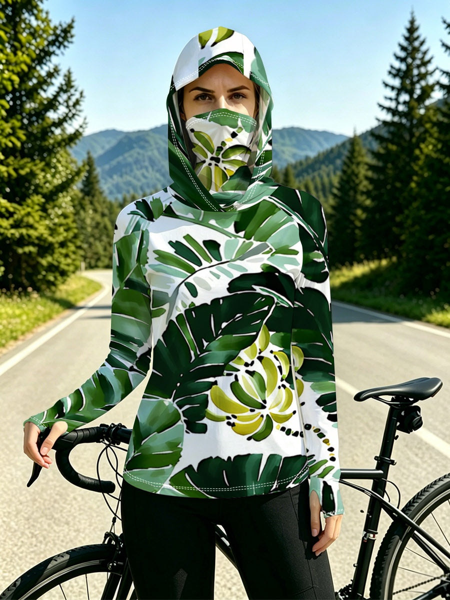 Women's All-Over Print Lightweight Hooded Top | 160 GSM — product view
