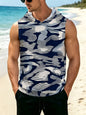 Men's All-Over Print Sleeveless Hoodie | 200 GSM — product view