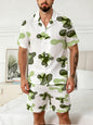 Men's All-Over Print Short-Sleeve Pyjama Set — product view