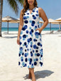 Women's Plus-Size All-Over Print V-Neck Pocket Dress — product view