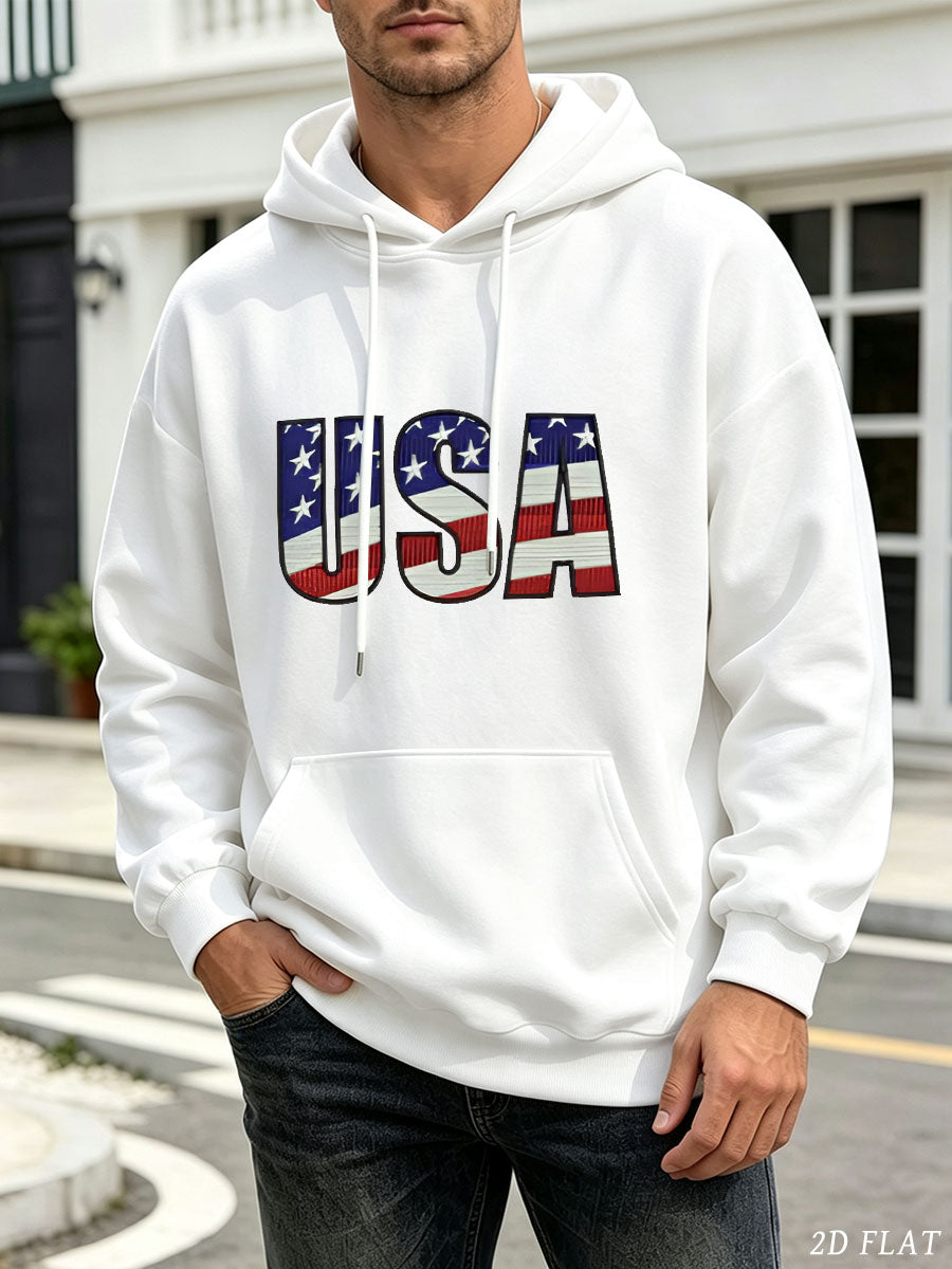 Men's Custom Pullover Hoodie | Black & White — product view