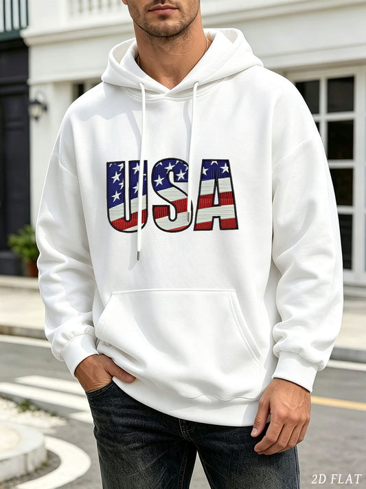 Men's Custom Pullover Hoodie | Black & White — product view