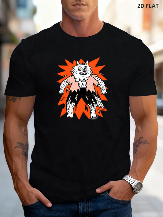 Men's Custom Cotton T-Shirt | Black & White — product view