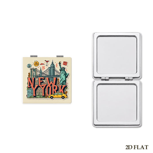Double-Sided Custom Compact Mirror — product view