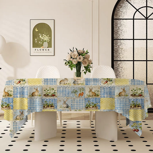 Printed Polyester Tablecloth | Multiple Shapes & Sizes — product view