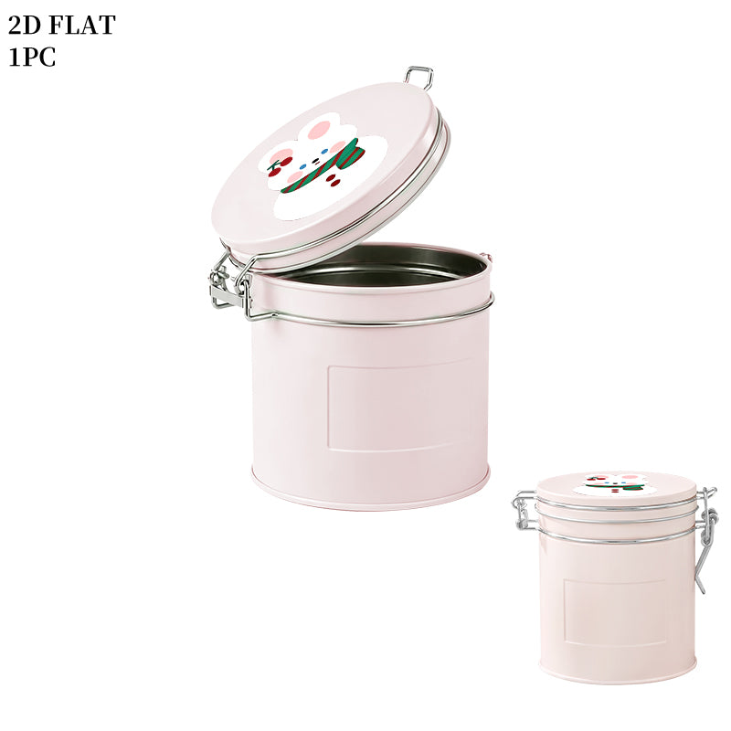 Custom Round Metal Storage Canister — product view