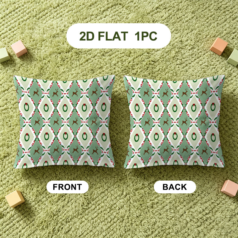 Short Plush Pillow Cover | Matching Front & Back - example print 2