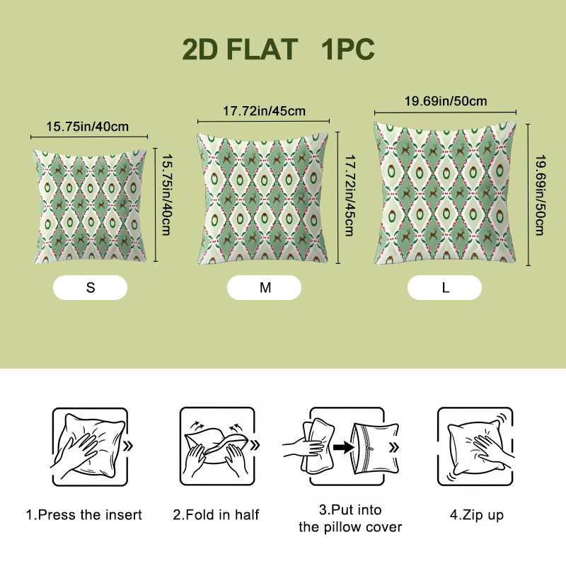 Short Plush Pillow Cover | Matching Front & Back - example print 3