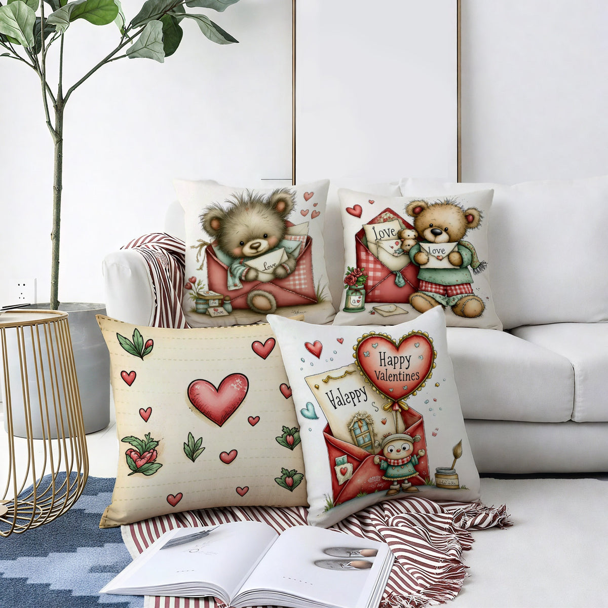 Short Plush Pillow Cover | Matching Front & Back - example print 4
