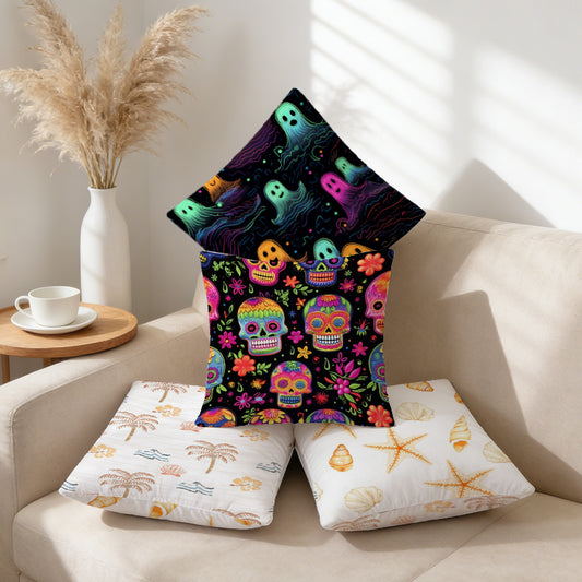 Short Plush Pillow Cover | Different Front & Back · 2-Pack - example print 1