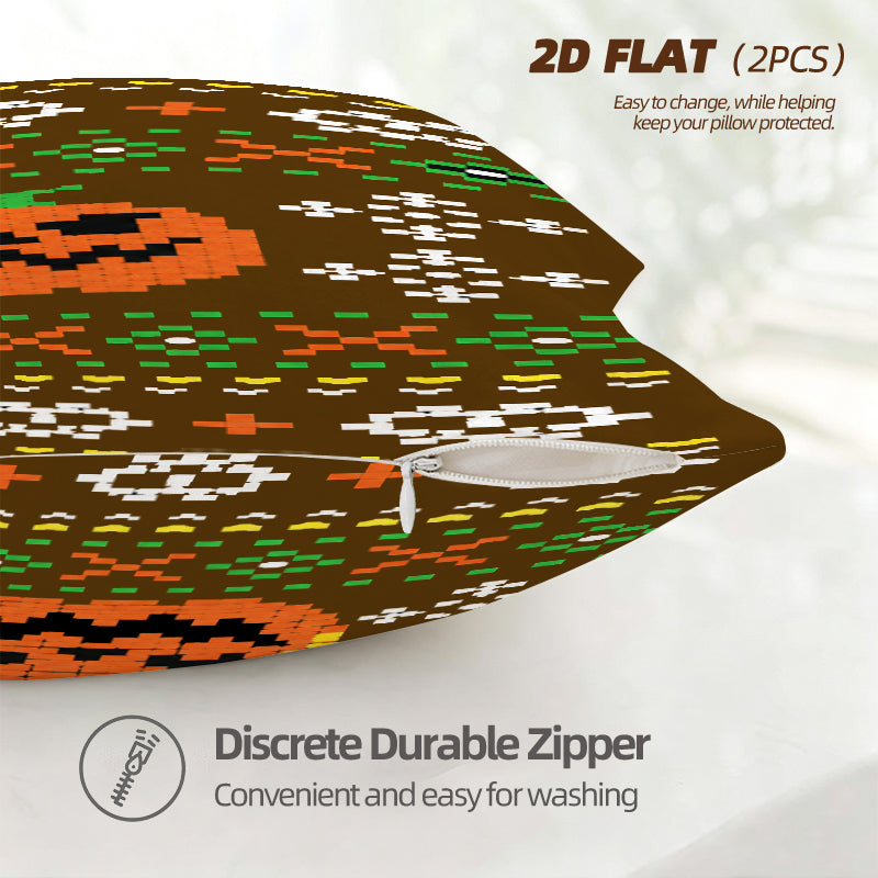 Short Plush Pillow Cover | Different Front & Back · 2-Pack - example print 3