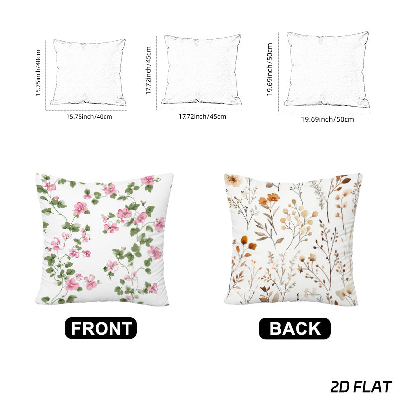Short Plush Pillow Cover | Different Front & Back · UV - example print 2