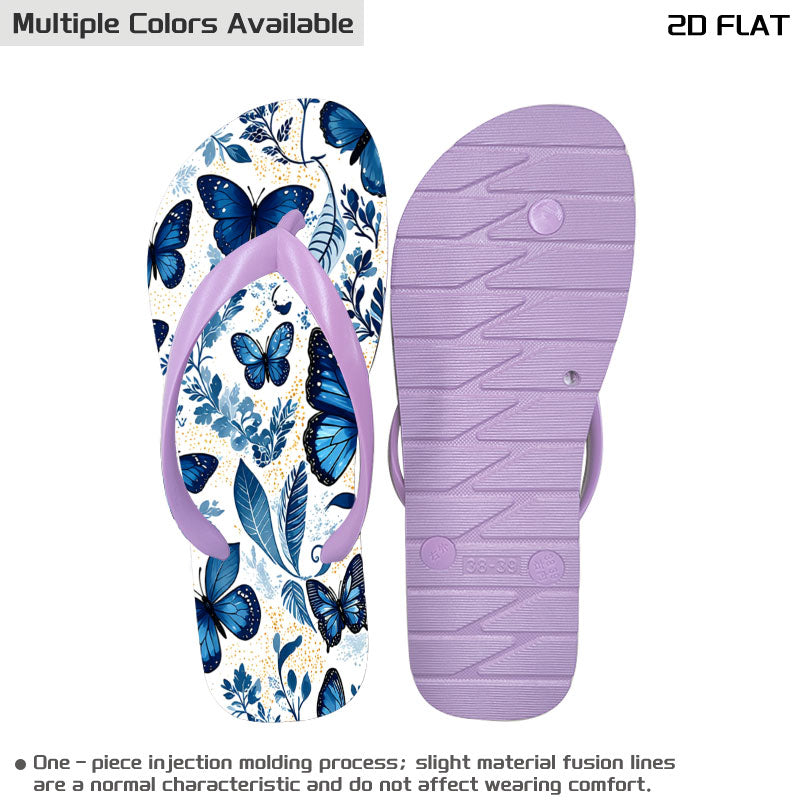 Unisex Custom Flip-Flops | Mirrored Artwork — product view