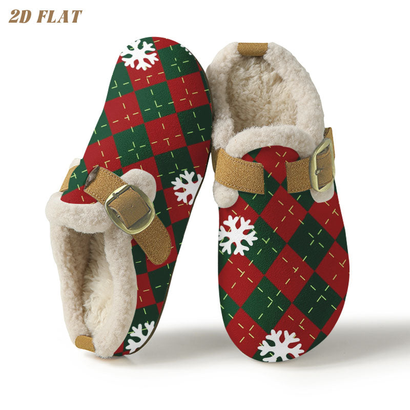 Women's Fleece-Lined Printed Clogs | Mirrored Artwork — product view