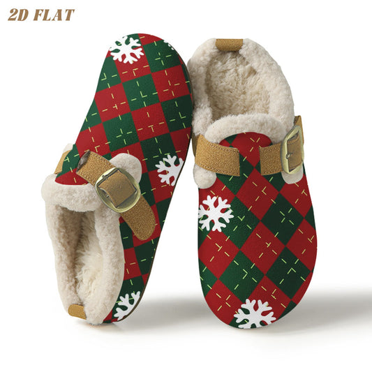Women's Fleece-Lined Printed Clogs | Mirrored Artwork — product view