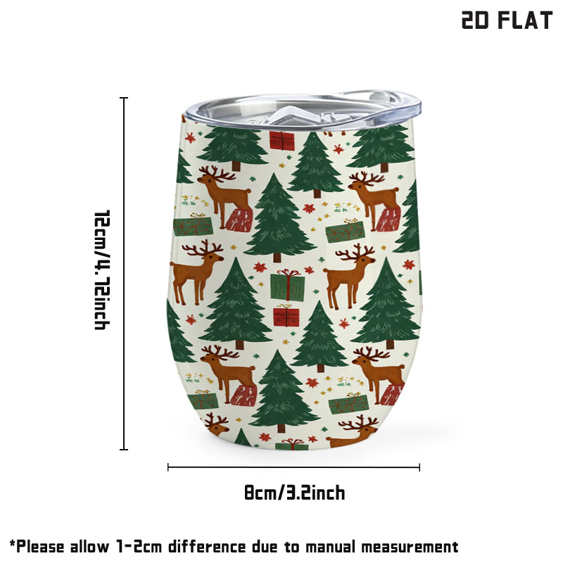 12 oz Stemless Insulated Cup | Printed Rim - product view 2