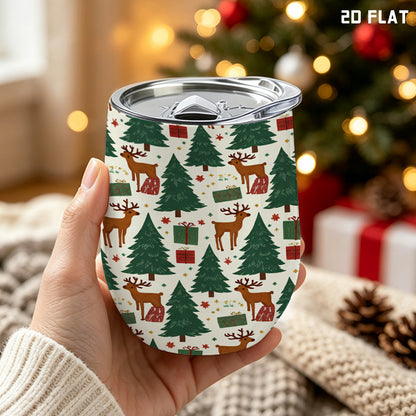 12 oz Stemless Insulated Cup | Printed Rim - product view 3