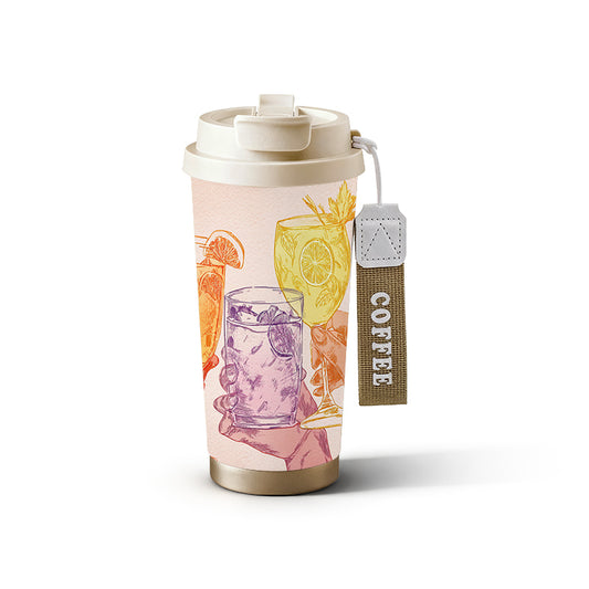 18 oz Insulated Coffee Cup | Metallic Trim - product view 1
