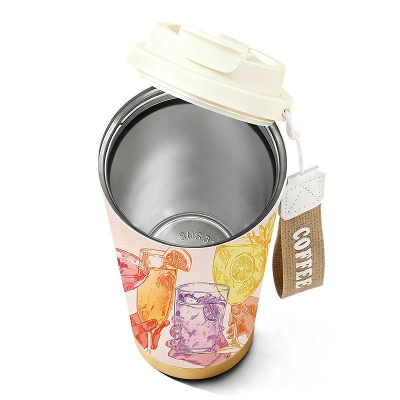18 oz Insulated Coffee Cup | Metallic Trim - product view 3